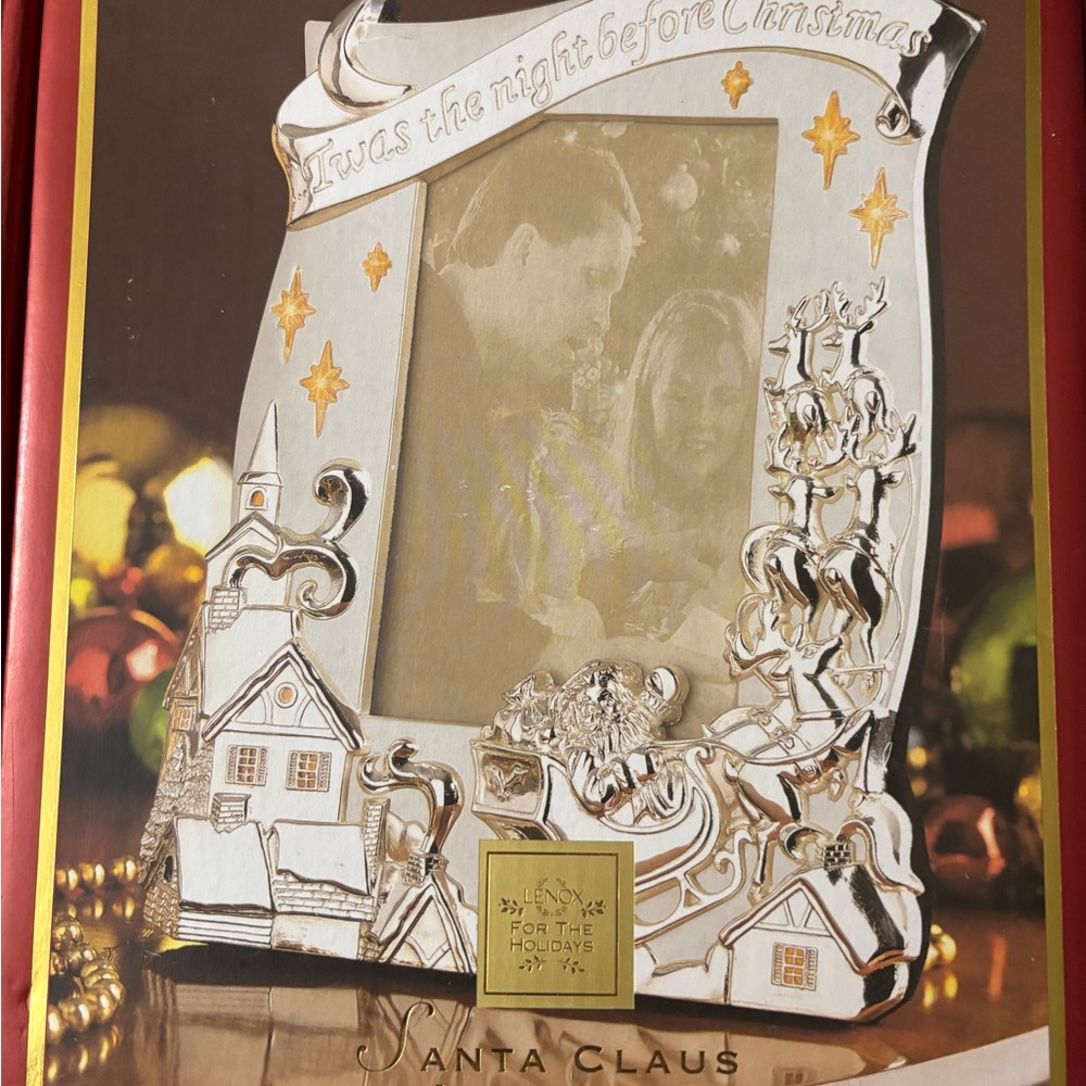 Lenox Silver and Gold Holiday Picture Frame